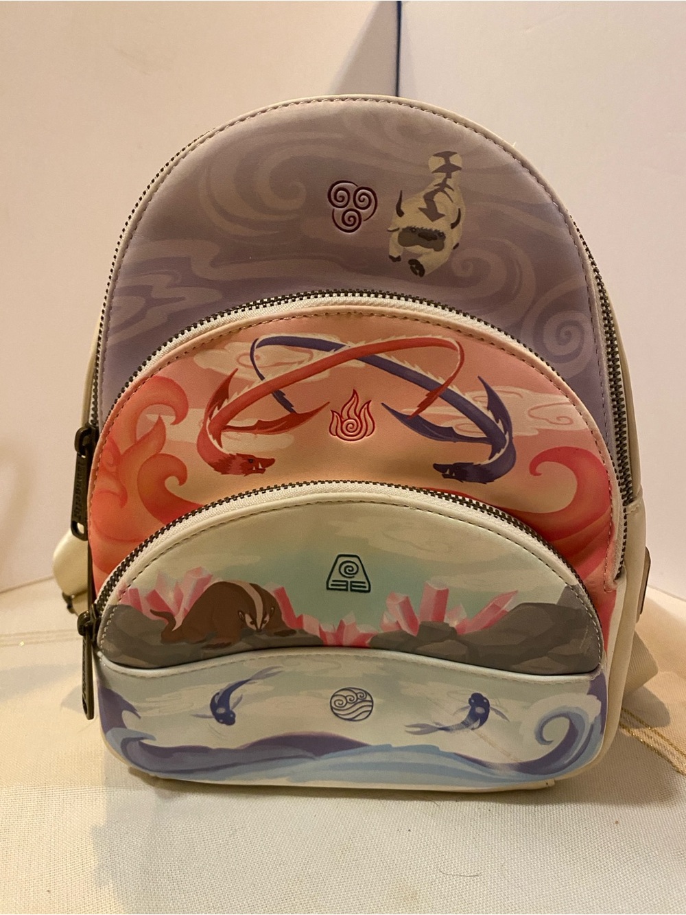LOUNGEFLY AVATAR THE LAST AIRBENDER AANG MEDITATION MINI BACKPACK